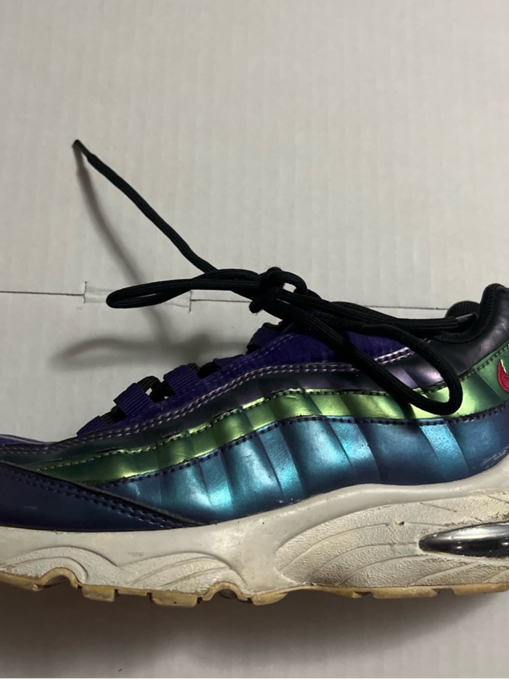 Nike Kids Iridescent Purple, Teal & Green Sneakers
